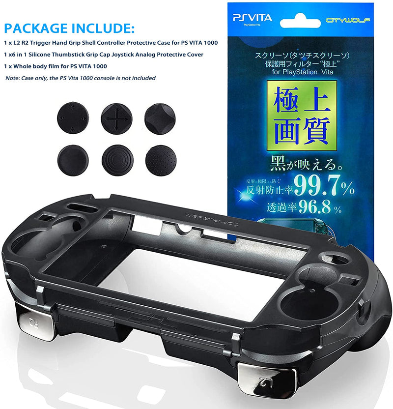  [AUSTRALIA] - CHENLAN L2 R2 Trigger Hand Grip Shell Controller Protective Case for Sony Playstation PS Vita 1000