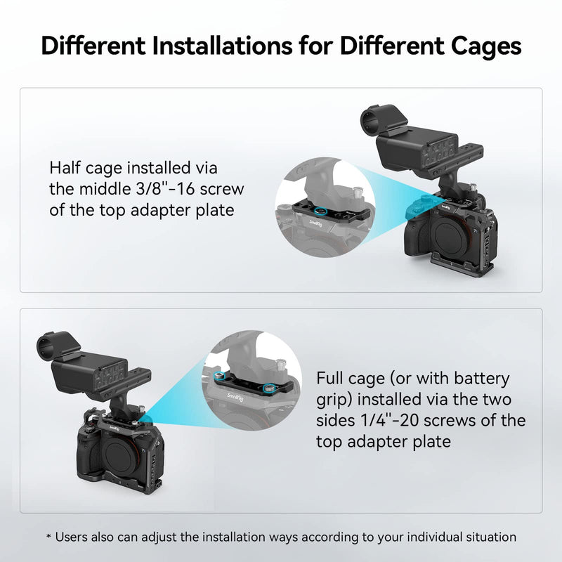  [AUSTRALIA] - SmallRig Mounting Plate for Attaching FX30 / FX3 XLR Handle to Camera Cage 2999 / 3241 for Sony A7 SIII, Camera Cage 3667 / 3639 / 3594 for Sony A7 IV (A7M4) - MD4019