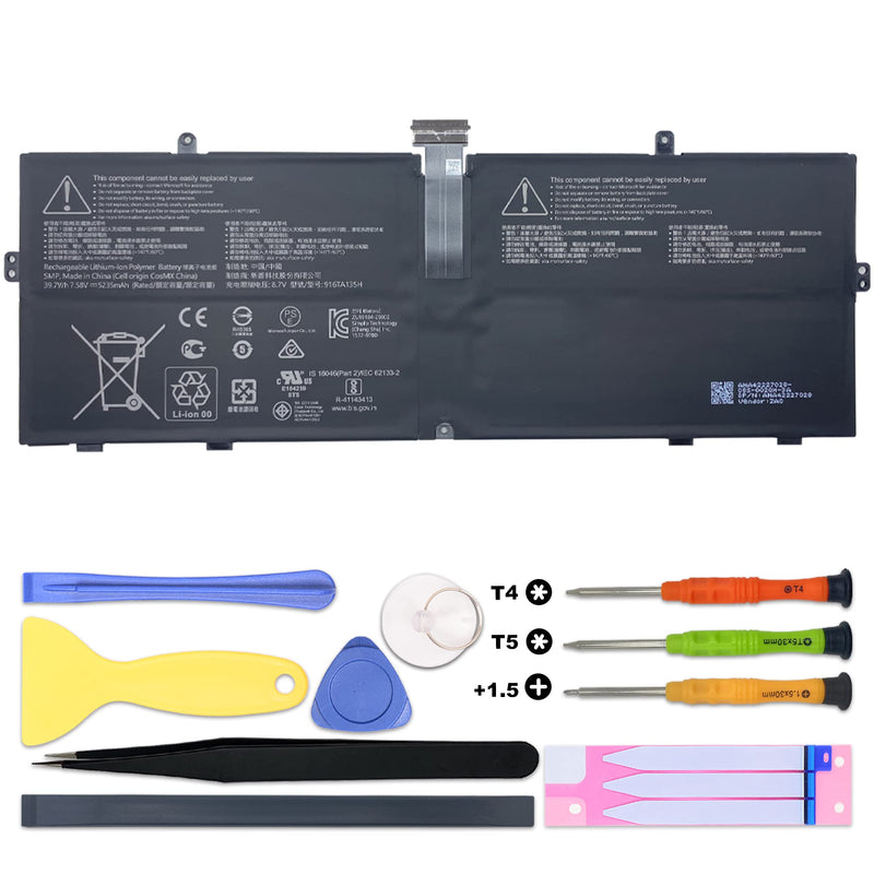  [AUSTRALIA] - CENIFENX 916TA135H DYNZ02 Battery Replacement for Microsoft Surface Laptop Go Battery, Model 1943 12.4-Inch (39.7Wh,7.58V,5235mAh) with Tools