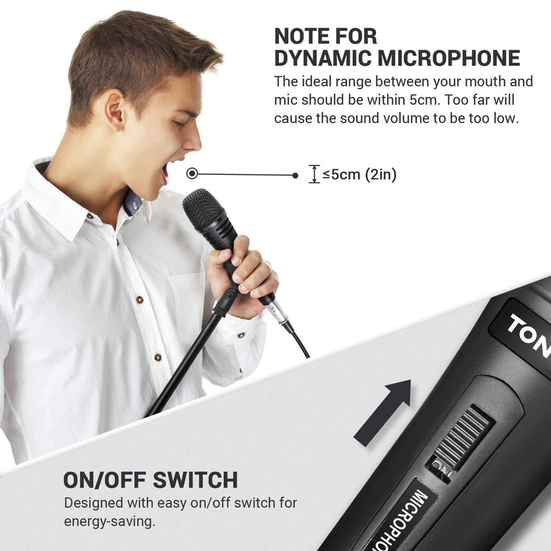 TONOR Dynamic Karaoke Microphone for Singing with 16.4ft XLR Cable, Metal Handheld Mic Compatible with Karaoke Machine/Speaker/Amp/Mixer for Karaoke Singing, Speech, Wedding and Outdoor Activity - LeoForward Australia