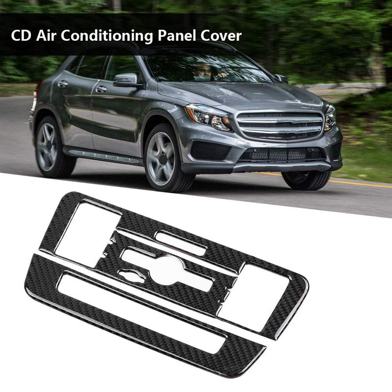  [AUSTRALIA] - Qiilu Carbon Fiber CD AC Console Control Panel Carbon Fiber Trim Hard Cover Frame for Mercedes-Benz A Class B Class CLA GLA