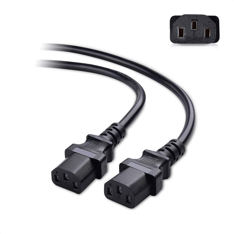 Cable Matters Computer Power Cord Splitter (NEMA 5-15P to 2X IEC C13) - 6 Feet 6 ft - LeoForward Australia