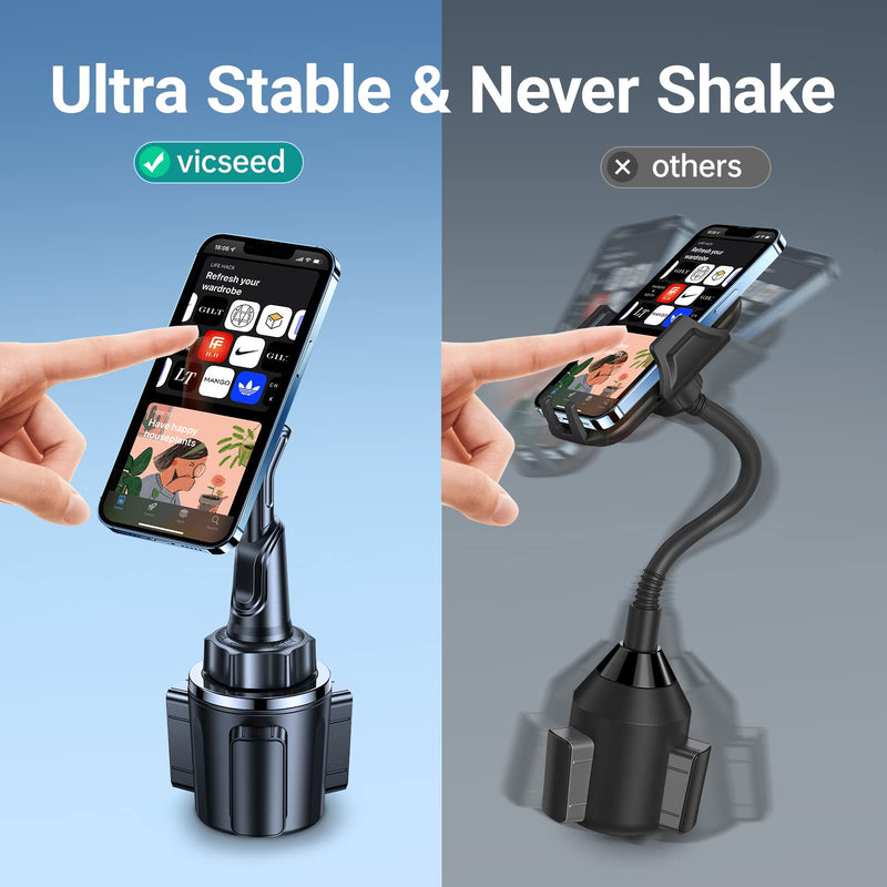  [AUSTRALIA] - VICSEED Phone Cup Holder for Car [Military-grade] Ultra-Stable Phone Mount for Car, Easy to Install Car Phone Holder Mount Magnetic Phone Holder for Car Adjustable Car Mount Compatible with All Phones