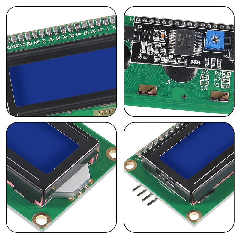  [AUSTRALIA] - AITIAO 3 Pack 1602 LCD Display Module IC I2C TWI 16x2 Characters Serial Interface Adapter LCD Module for Arduino Raspberry Pi TinkerBoard Nanopi BPI STM32 DIY Maker Project IoT (Blue Display) Blue Display