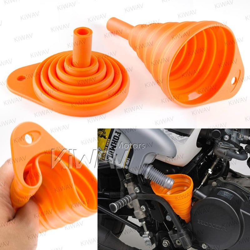  [AUSTRALIA] - KiWAV Motorcycle Silicone Foldable Collapsible Oil Funnel