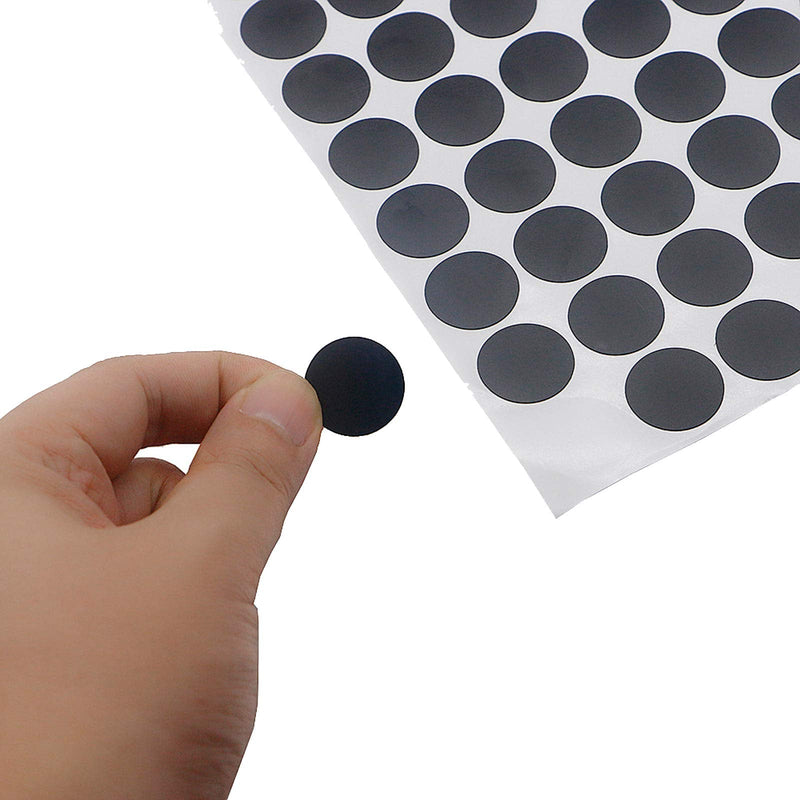  [AUSTRALIA] - ZXUEZHENG Self-Adhesive Screw Hole Stickers,2-Table 140 in 1 Self-Adhesive Screw Covers Caps Dustproof Sticker 12mm Black