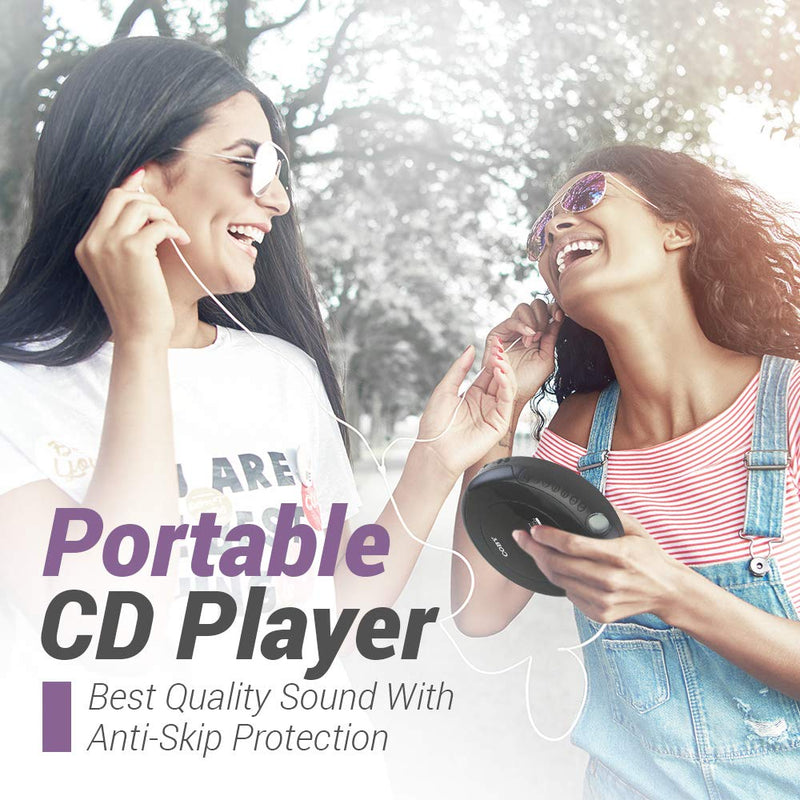  [AUSTRALIA] - Coby Portable Compact Anti-Skip CD Player – Lightweight & Shockproof Music Disc Player w/ Pro-Quality Earbuds - For Kids & Adults - Home Car & Travel Standard Packaging