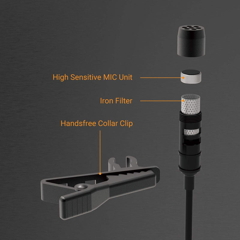  [AUSTRALIA] - Cubilux MLC-2 USB C Lavalier Microphone with 3.5mm Headphone Jack, Type C Lapel MIC Compatible with iPad Pro/Air 5 4/Mini 6 MacBook, Samsung Note 20/10 S21/S20 Tab S7/S6, Pixel 6 Pro 5 4 3 XL, 5 FT Omnidirectional, 5 Feet USB C, Single-MIC