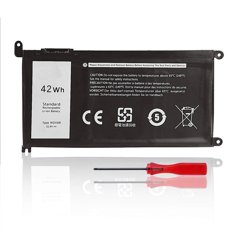  [AUSTRALIA] - WDX0R Laptop Battery for Dell Inspiron 13 5368 5378 5379 7368 7378 Inspiron 14-7460 Inspiron 15 5565 5567 5568 5578 7560 7570 7579 7569 P58F Inspiron 17 5765 5767 FC92N 3CRH3 T2JX4 CYMGM - 42Wh/11.4V