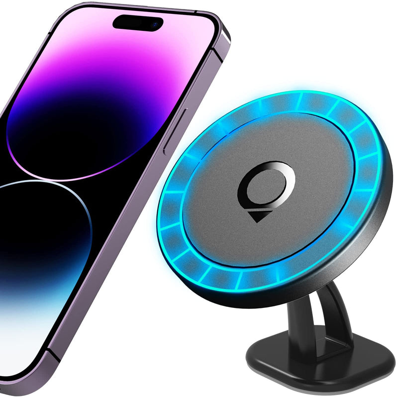  [AUSTRALIA] - Quarble Magnetic Dashboard Car Mount Compatible with MagSafe Case iPhone 14 13 12 Pro Max Plus Mini, 360° Adjustable Phone Holder No Metal Plate Needed 2021 All New