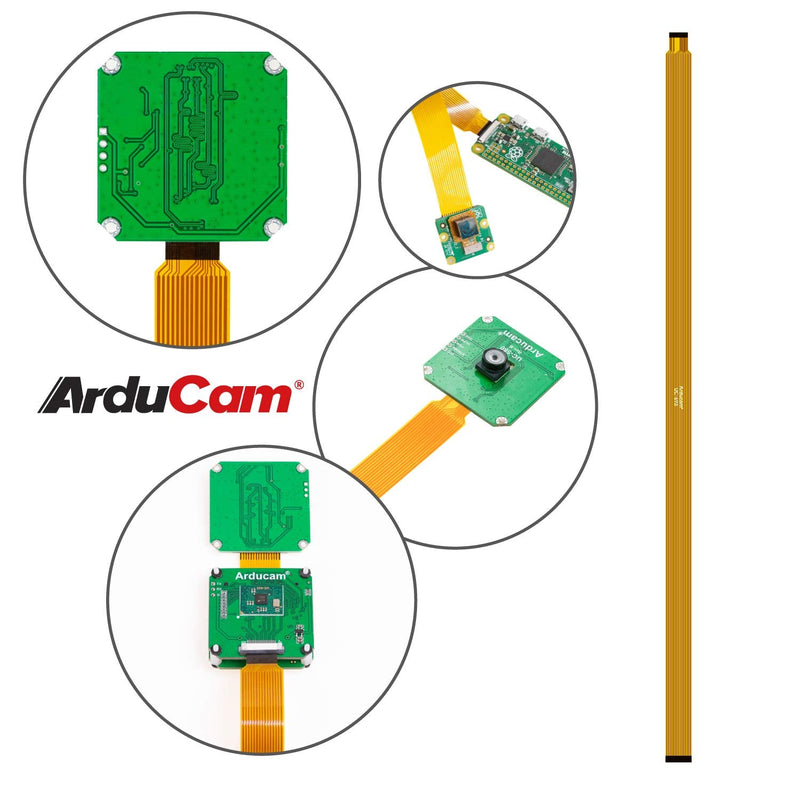  [AUSTRALIA] - Arducam for Raspberry Pi Zero Camera Cable Set, 2 Pack 11.8" (30cm) Ribbon Flex Extension Cables for Pi Zero&W