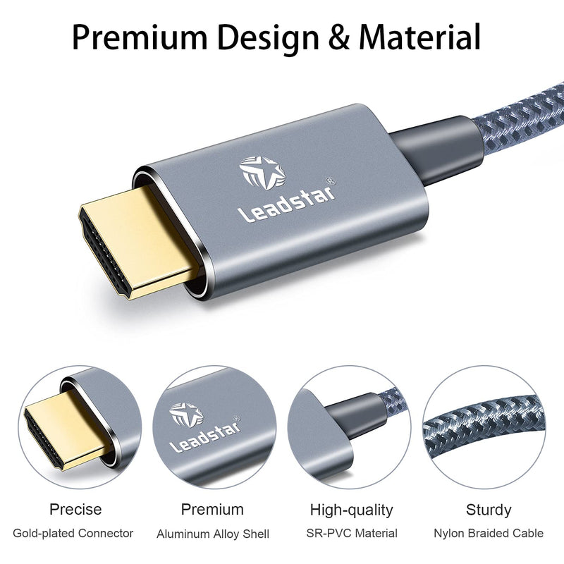  [AUSTRALIA] - HDMI Cable 4K 60HZ 6 Foot,18Gbps High Speed HDMI 2.0 Cable HDCP 2.2 HDR 3D 2160P 1080P 28AWG Ethernet-Braided HDMI Cord-Audio Return(ARC) for Monitor Xbox PS5 PS3/4 Roku Fire TV Samsung LG etc 6.5 feet