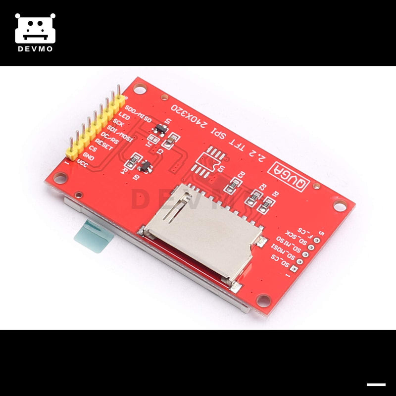  [AUSTRALIA] - DEVMO 2.2 Inch ILI9341 SPI TFT LCD Display 240x320 ILI9341 LCD Screen with SD Card Slot Compatible with Ar-duino Raspberry Pi 51/AVR/STM32/ARM/PIC