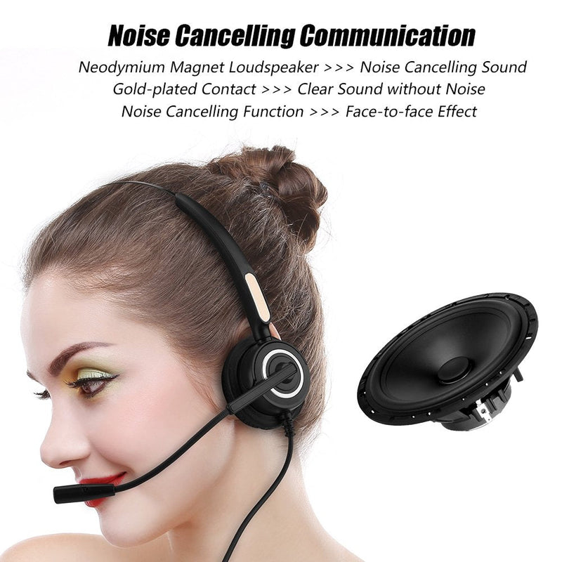  [AUSTRALIA] - Vbestlife USB Call Center Headset with Microphone, Noise Cancelling Call Center USB Headset Business Comfortable Wearing Telephone Headset with Microphone for Call Center