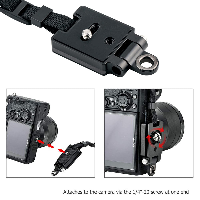  [AUSTRALIA] - JJC Mirrorless Camera Hand Strap Grip for Sony A7 IV A7S III II A7RIV A7RIII A7III A7RII A7II A7R IV III II A1 A9 II A7C ZV-E10 A6600 A6500 A6400 A6300 A6100 A6000 RX1 RX1R RX1RII RX10 IV III II A99II Black Stitch