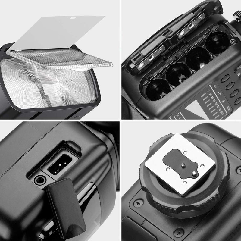  [AUSTRALIA] - Powerextra Flash Speedlite, 2.4G Wireless Flash Trigger Transmitter Kit for CA Nikon Panasonic Olympus Pentax and Sony DSLR Camera, Digital Cameras with Standard Hot Shoe