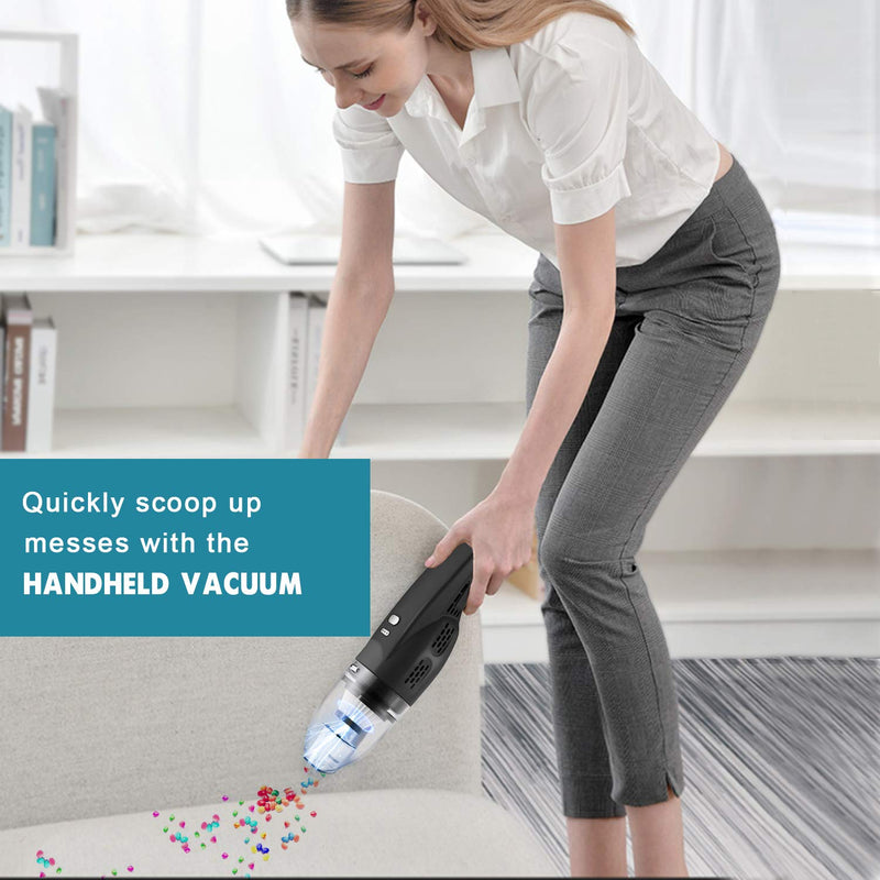【 Upgraded】 Handheld Vacuum Cleaner Cordless, Portable Mini Car Vacuum Small Dust Buster 5500 PA Strong Suction, Rechargeable Hand Vac for Home Car Pet Hair Carpet Cleaning Black - LeoForward Australia