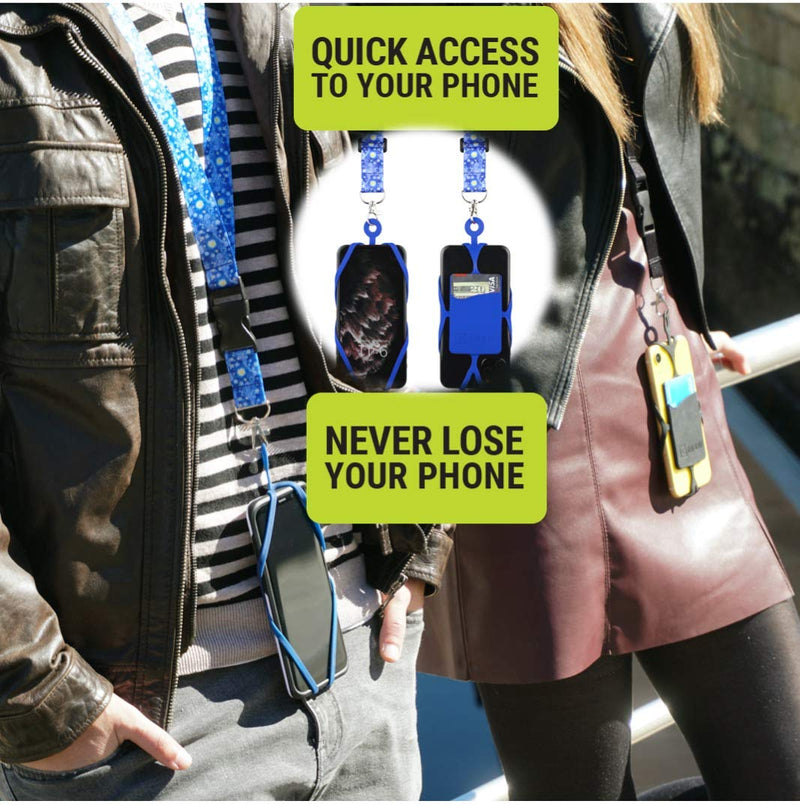  [AUSTRALIA] - Gear Beast Cell Phone Lanyard - Universal Mobile Phone Lanyard with Case Holder, Card Pocket, Soft Neck Strap, and Adjustable Clip - Compatible with iPhone, Galaxy & Most Smartphones - I love Dogs