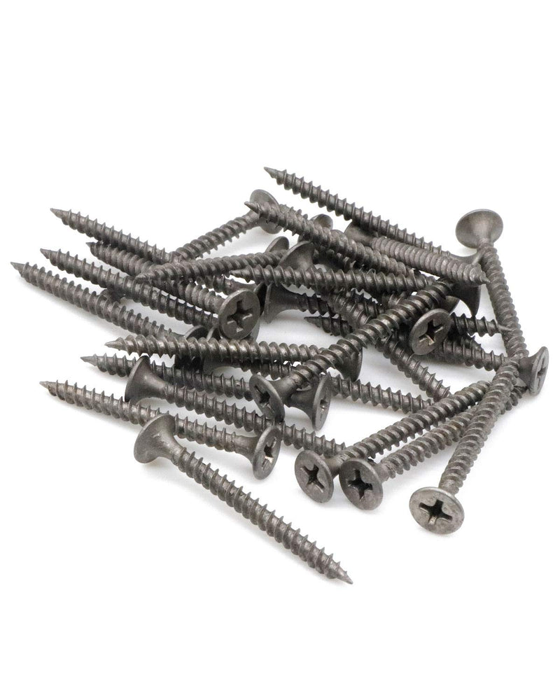  [AUSTRALIA] - Drywall Screws, 100PCS #6 x 1-1/2 Inch Flat Head Phillips Wood Screws, Sheetrock Screws with Fine Thread Gray Phosphate, Self Tapping Screws for Metal, Drywall, Wooden, Outdoor and Indoor by IMSCREWS 100PCS #6 x 1-1/2"