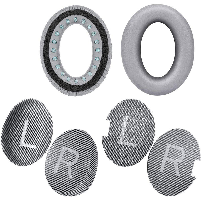  [AUSTRALIA] - QC35 Headphones Replacement Ear Pads - QC35,QC35ii Replacement Earpads Cushion - Compatible with Bose Quiet Comfort35,QC25,QC35ii,QC15,AE2,AE2i-Comfortable & Durable (Silver) Silver