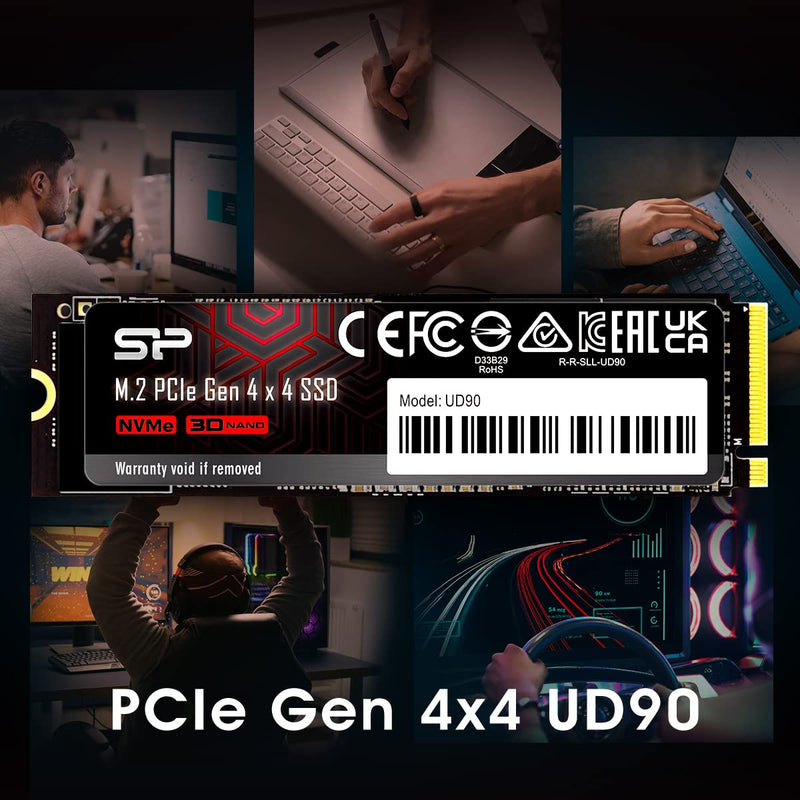  [AUSTRALIA] - Silicon Power 500GB UD90 NVMe 4.0 Gen4 PCIe M.2 SSD R/W up to 5,000/3,850 MB/s (SP500GBP44UD9005) 2280