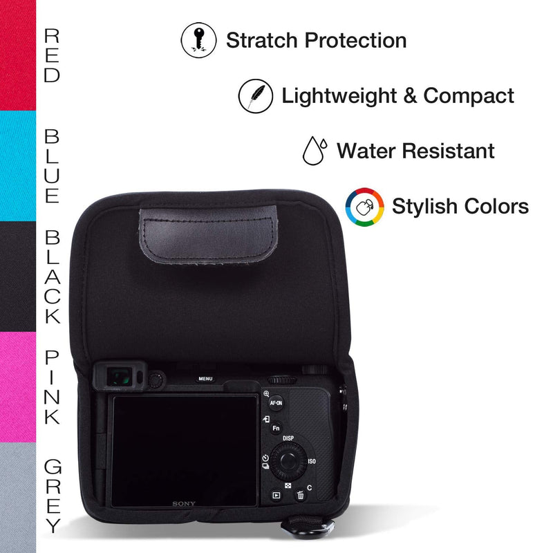  [AUSTRALIA] - MegaGear MG1956 Ultra Light Neoprene Camera Case compatible with Sony Alpha 7C, A7 C (28-60mm) - Black