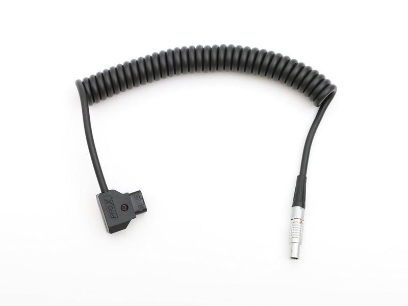  [AUSTRALIA] - Male D-Tap to 0B 2pin Male Coiled Power Cable for Teradek,Bartech,Paralinx,Rtmotion