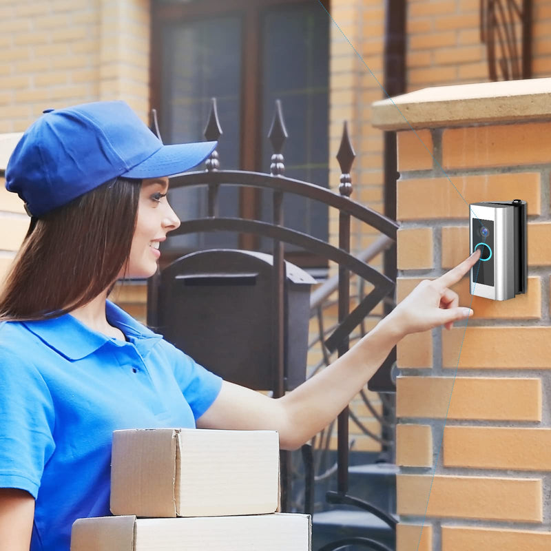  [AUSTRALIA] - RIOVO Adjustable 30 to 55 Degree Doorbell Angle Mount Compatible with Video Doorbell Wired/Pro/Pro 2, Replacement Angle Adjustment Adapter Mounting Bracket Wedge Kit Black