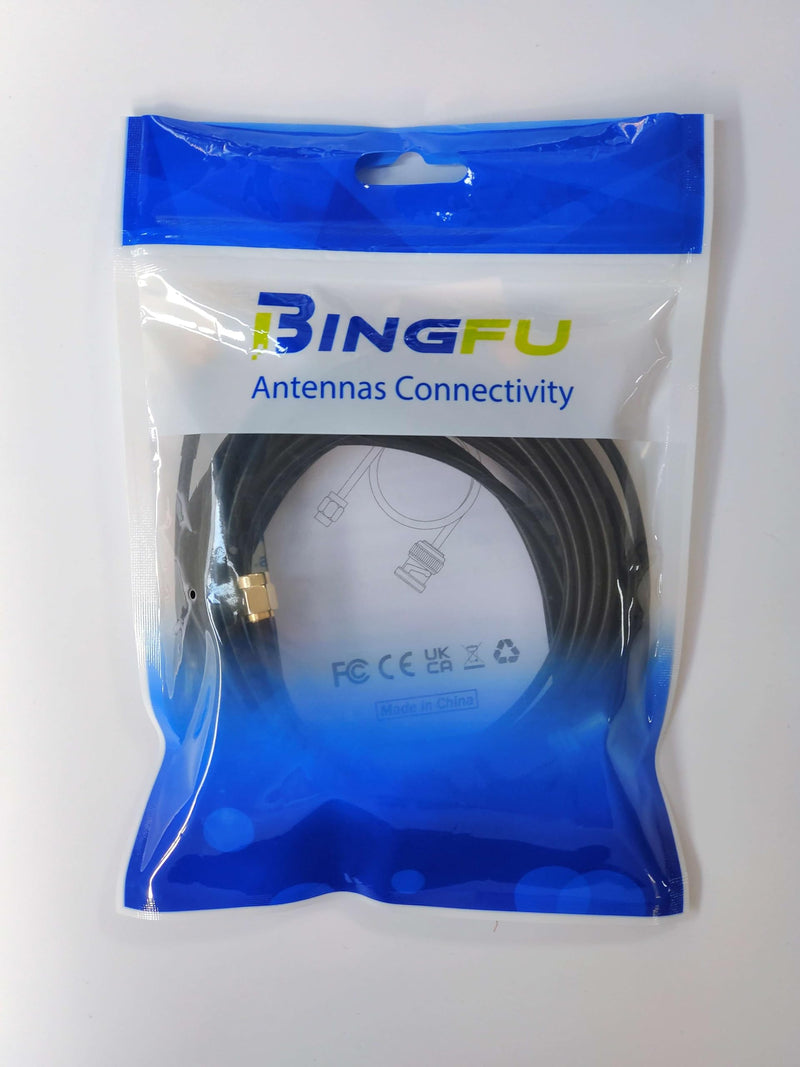  [AUSTRALIA] - Bingfu RP-SMA Male to RP-SMA Female Cable 3m RG174 WiFi Antenna Extension Coaxial Cable Pack of 2 for Wireless Mini PCI Express PCIE Network Card USB WiFi Adapter WiFi Router Booster IP Camera 3M (2 pieces)