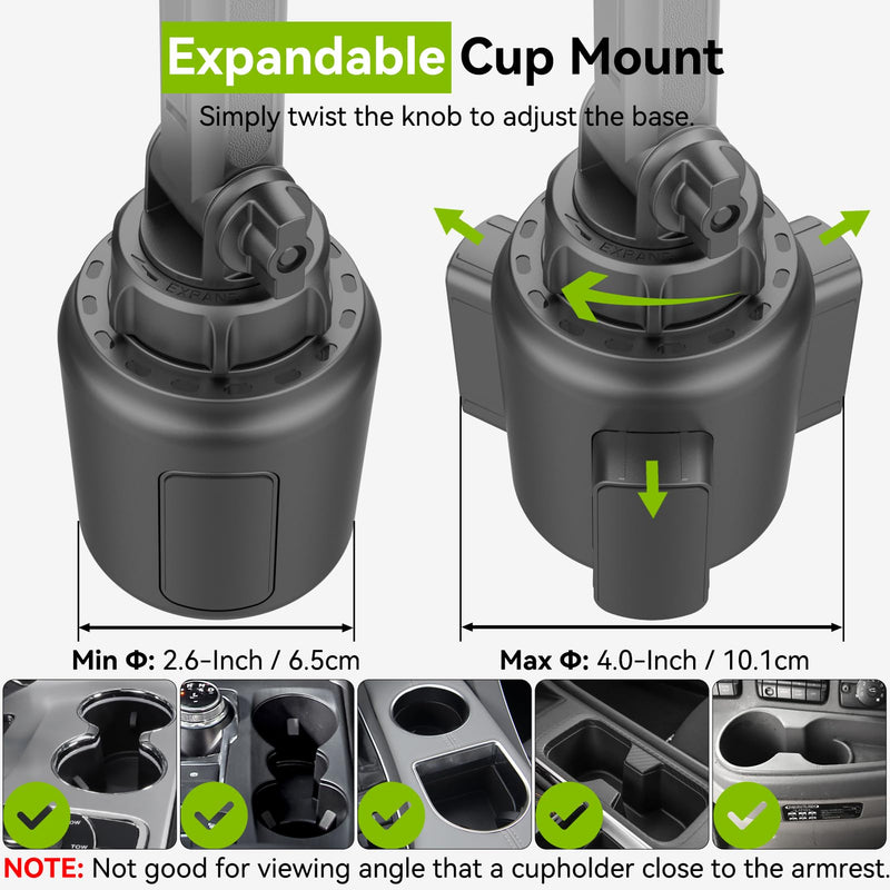  [AUSTRALIA] - Aoxuantec for Garmin GPS Car Mount Upgraded [Multi-Adjustment], Replacement GPS Cup Holder Car Holder 17mm Ball Mount Compatible with Garmin Nuvi RV Dezl Drive Drivesmart Driveluxe Streetpilot Zumo
