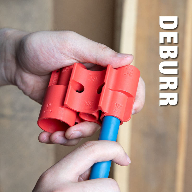  [AUSTRALIA] - iCrimp Push-fit Fitting Deburr, Depth Gage and Disconnect Tool for PushFit Fittings, Push-To-Connect system, Multi-size combination 1/4 In.-1 in.