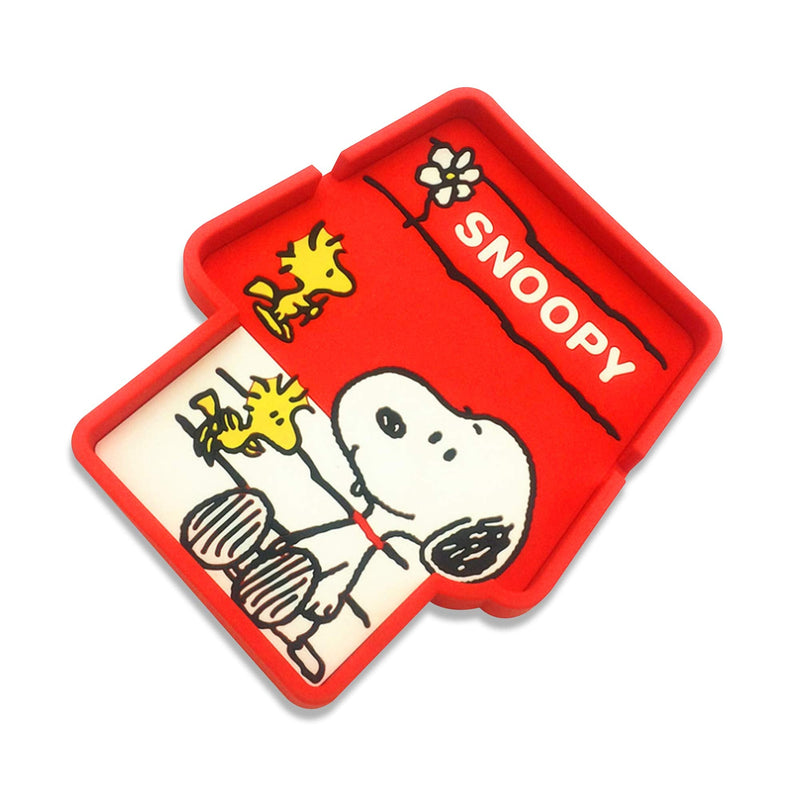  [AUSTRALIA] - FINEX One Piece Snoopy and Woodstocks House Shape Car Dashboard Multi-use Anti-Slip Mat for Cell Phone Stand Sunglasses Keys Coins Pen Parking Ticket Small Gadgets Red (1 Piece Snoopy Silicone Mat)