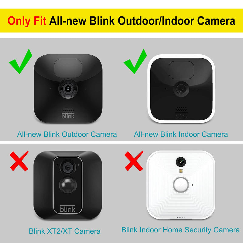  [AUSTRALIA] - CaseBot Silicone Case for All-New Blink Outdoor Camera - [3-Pack] Weatherproof Camouflaged Skin Cover with Hat Brim for Blink Outdoor Indoor Home Security System, Black