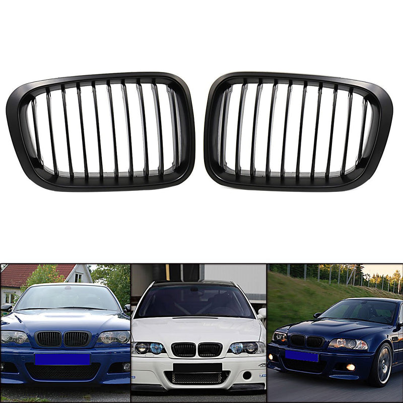 uxcell Matte Black Kidney Grille Grill for BMW 3 Series 98-01 E46 320i 325i 328i 330i 4 Door Sedan For 1998-2001 E46 - LeoForward Australia