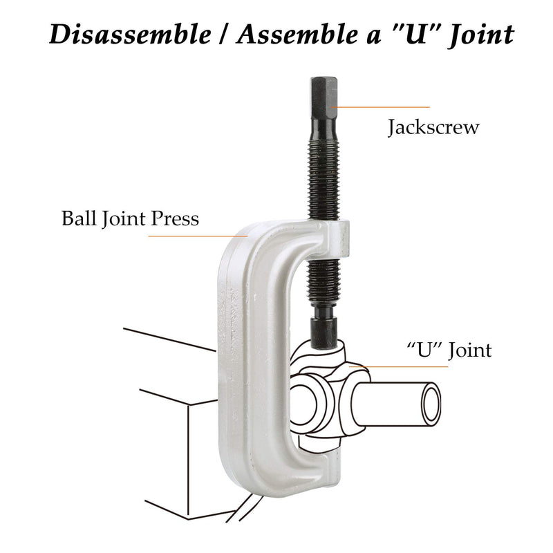  [AUSTRALIA] - Heavy Duty Ball Joint Press & U Joint Removal Tool Kit with 4x4 Adapters, for Most 2WD and 4WD Cars and Light Trucks