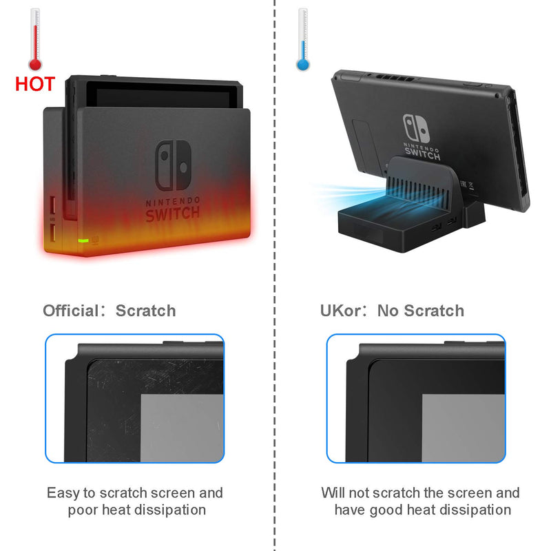  [AUSTRALIA] - UKor TV Dock Docking Station for Nintendo Switch, Portable Charging Stand,Compact Switch to HDMI Adapter,with Extra USB 3.0 Port, Replacement Charging Dock for Nintendo Switch