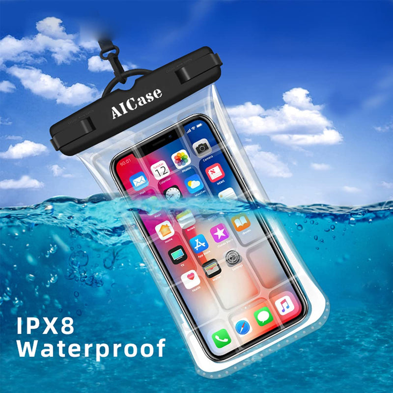  [AUSTRALIA] - AICase Universal Waterproof Phone Case, Underwater Pouch Holder with Lanyard for iPhone 11 12 Pro Max Xr/Samsung Galaxy S21 S20 S10/Note 20 10 5G/LG Stylo 6, Pixel 4a 4XL 5 3/Moto G Power 2021 G7