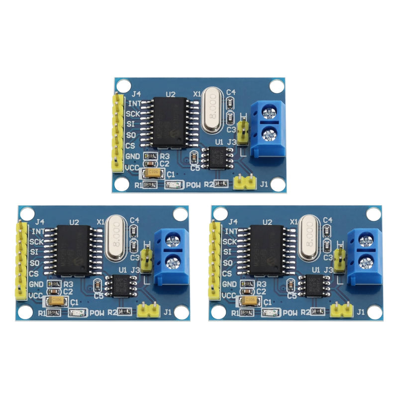  [AUSTRALIA] - ECSiNG Pack of 3 Bus Module Expansion Board MCP2515 Bus Module Plate for Home Smart Devices Industrial Wireless Control Wireless Monitoring Wireless Electronic Accessories