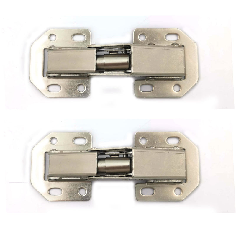  [AUSTRALIA] - 2 Pack Hinges for Cabinets Easy Installation / Cabinet Door Hinges with Screws Easy and Soft Close / Nickel Plated.