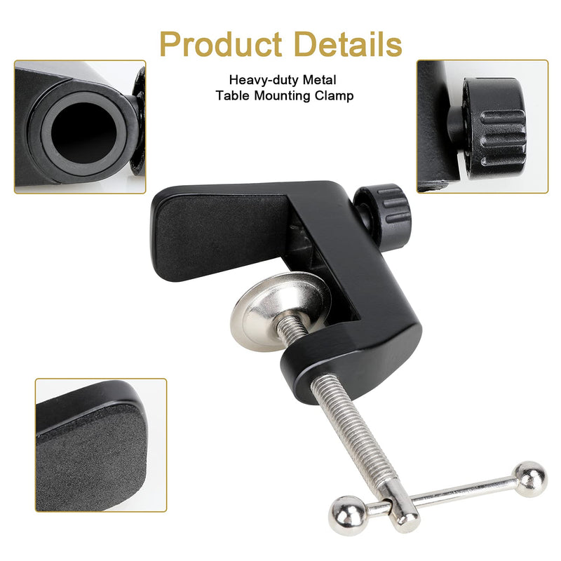  [AUSTRALIA] - Metal Desk Clamp For Microphone Suspension Boom Scissor Arm Stand Holder with Adjustable Screw by SUNMON