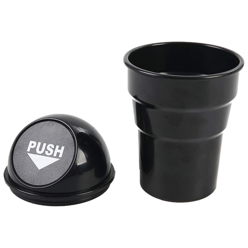  [AUSTRALIA] - Metrix Premium Trash Cup Holder Small Mini Garbage Can for Car, Home & Office, Black