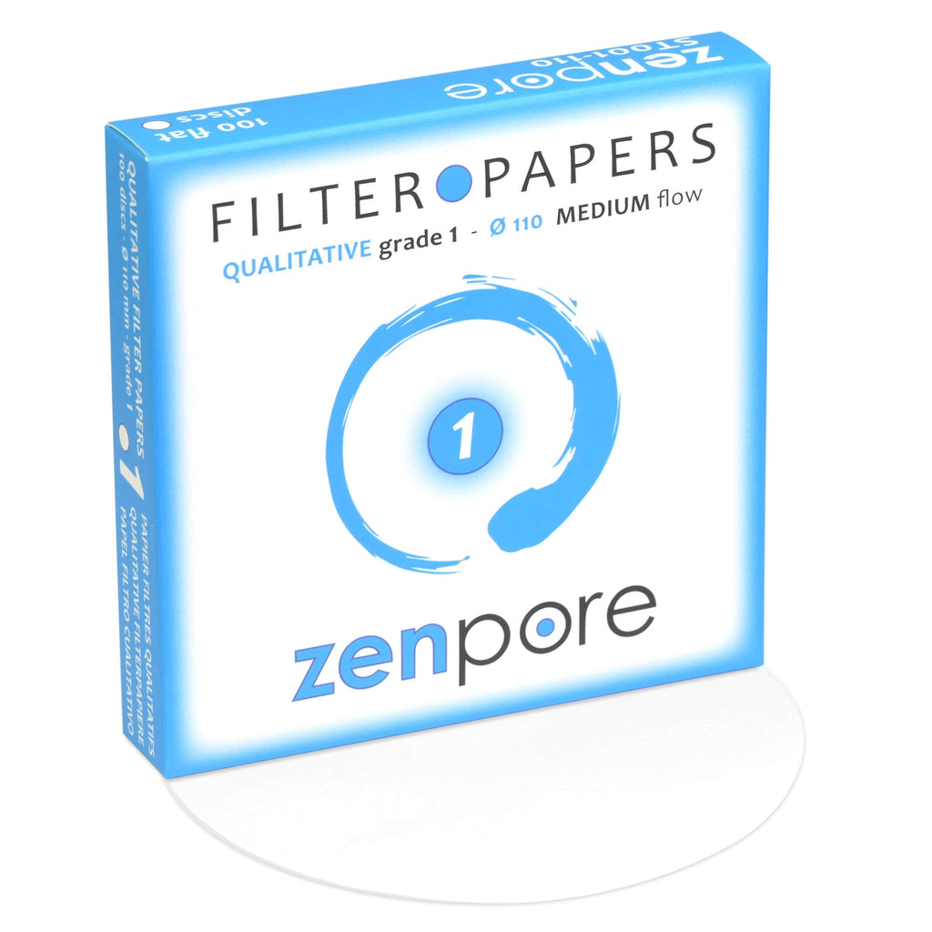  [AUSTRALIA] - zenpore 11 cm laboratory filter paper, quality standard grade 1 - medium flow 110 mm (100 discs) 11cm diameter