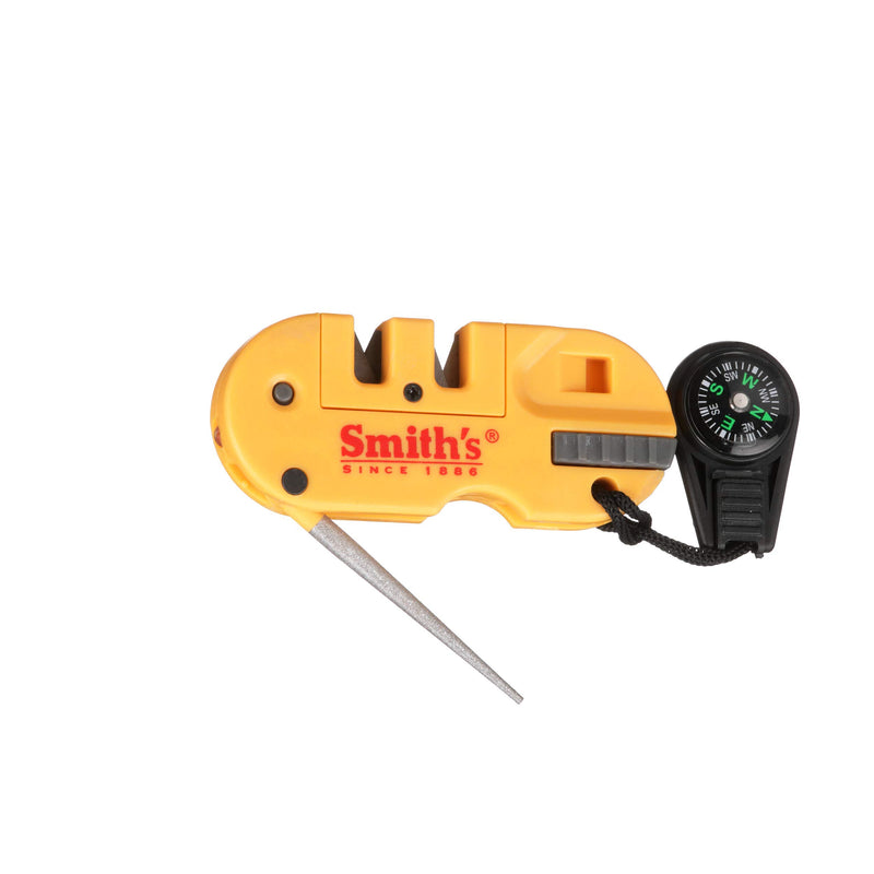 Smith's - S-50364 50364 Pocket Pal X2 Sharpener & Outdoors Tool Yellow - LeoForward Australia