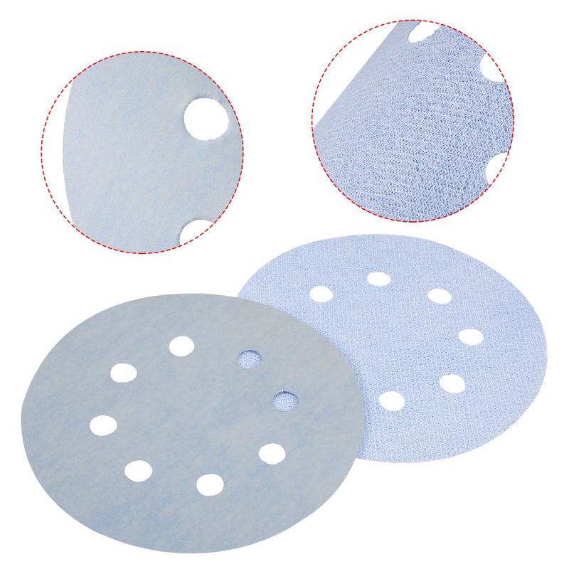  [AUSTRALIA] - uxcell 10Pcs 5 Inch 8 Hole Hook and Loop Sanding Disc 5000 Grit Flocking Sandpaper Random Orbital Sander Paper Gray