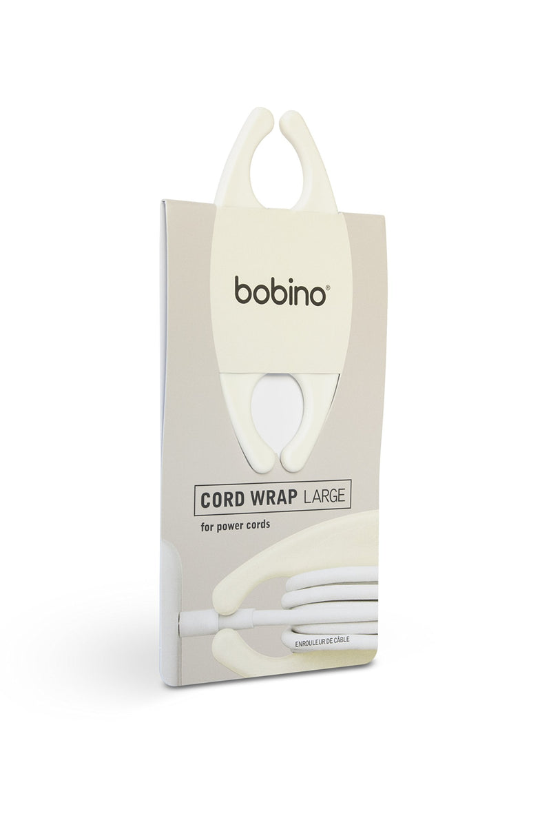  [AUSTRALIA] - Bobino Cord Wrap - Multiple Colors - Stylish Cable and Wire Management/Organizer (Large, Cream)