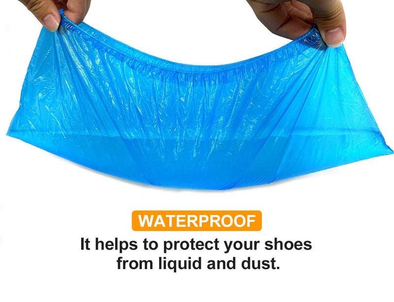 [AUSTRALIA] - OGUNUOKI Shoe Covers Disposable Recyclable -100 Pack(50 pairs) 15.7'' Hygienic Shoe & Boot Covers Waterproof Non-slip Shoe Booties for Indoors (Large Size - Up to US Men's 11 & US Women's 13)