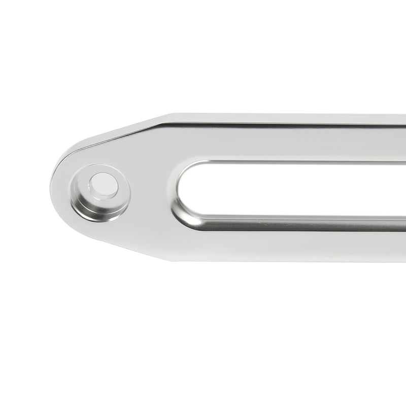  [AUSTRALIA] - YaeKoo 10" Billet Aluminum Hawse Fairlead for Synthetic Winch 8000-15000 LBs Rope Cable Lead Guide Silver