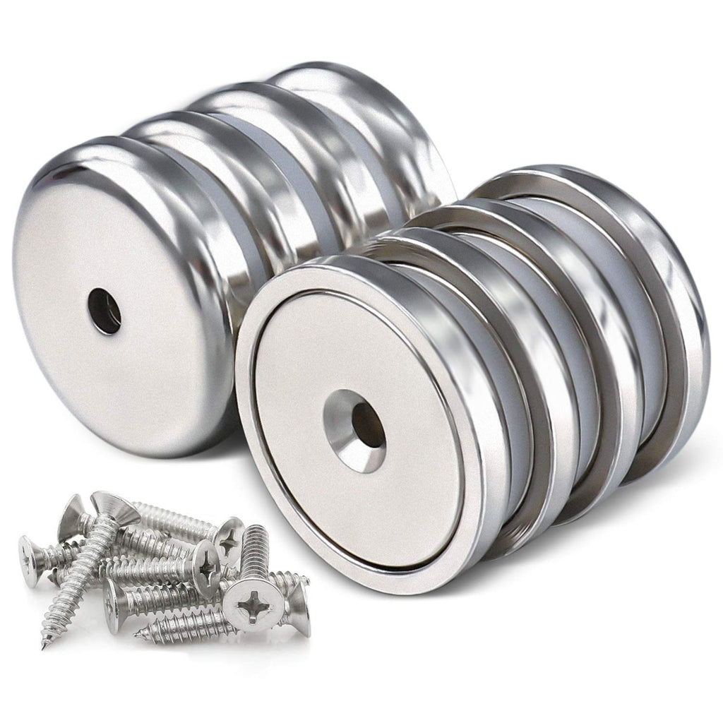  [AUSTRALIA] - LOVIMAG Neodymium Cup Magnets,Rare Earth Magnets with 95 LBS Holding Force ,Dia 1.26 inch, with Heavy Duty Countersunk Hole and Stainless, for Tool Room,Workplace etc,Pack of 8 32mm-8p