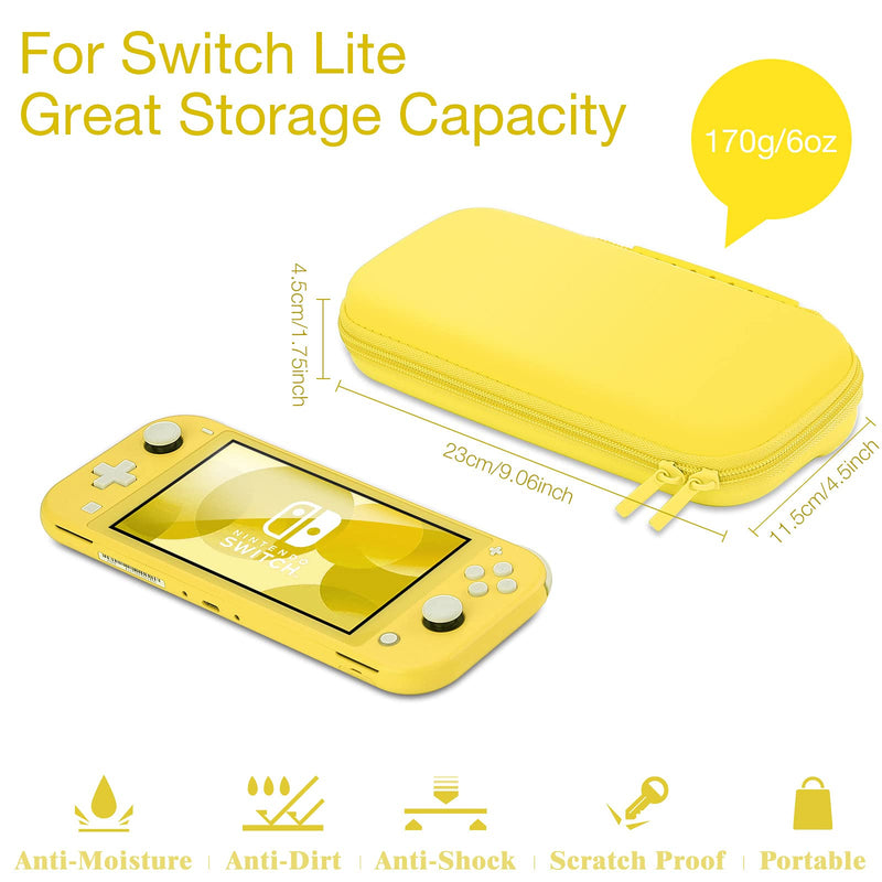  [AUSTRALIA] - HEYSTOP Carrying Case Compatible with Nintendo Switch Lite,Portable Protective Case for Switch Lite with Storage for Nintendo Switch Lite Console and Accessories（Yellow） Yellow