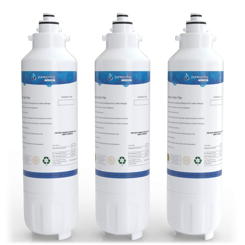 PureSpring Certified Replacement Refrigerator Water Filter for ADQ73613401, LG LT800, LG LT800P, ADQ73613402, LG LT800PC, ADQ73613403, LMXC23746S, Kenmore 9490, NSF42 & NSF372 Certified (3pk) - LeoForward Australia